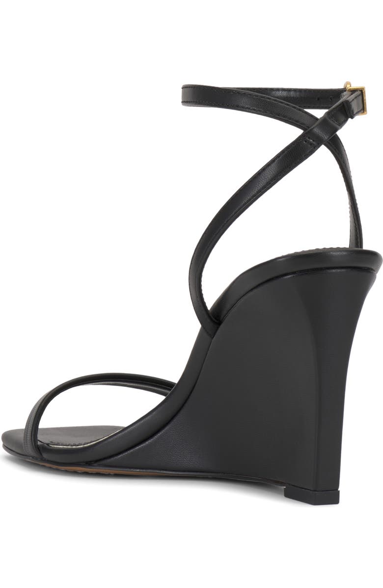 Vince Camuto Ambee Ankle Strap Wedge Sandal, Alternate, color, Black