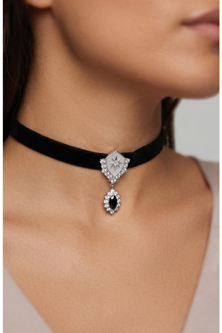 Guardian of the Galaxy Choker, Alternate, color, Black & Sliver&Crystal Clear