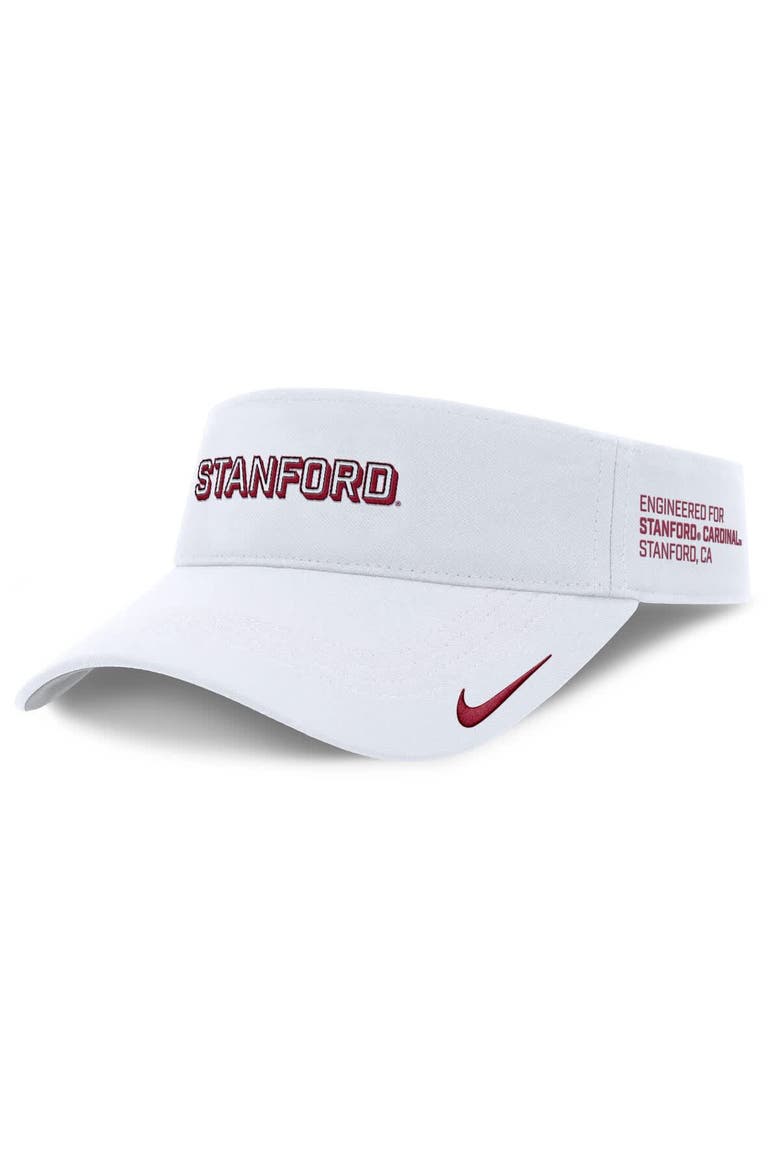 Men's Nike White Stanford Cardinal 2025 On-Field Gameday Performance Ace Adjustable Visor, Main, color, White
