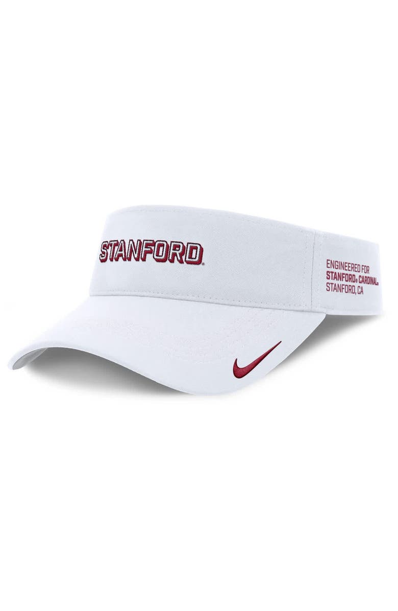 Nike Men's Nike White Stanford Cardinal 2025 On-Field Gameday Performance Ace Adjustable Visor, Main, color, White
