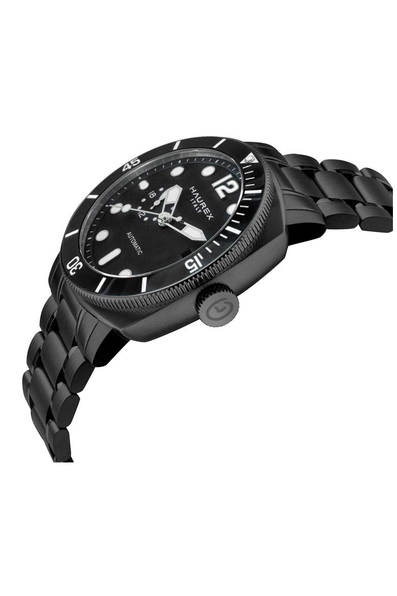 Fortezza Automatic Bracelet Watch, 41mm, Alternate, color, BLACK