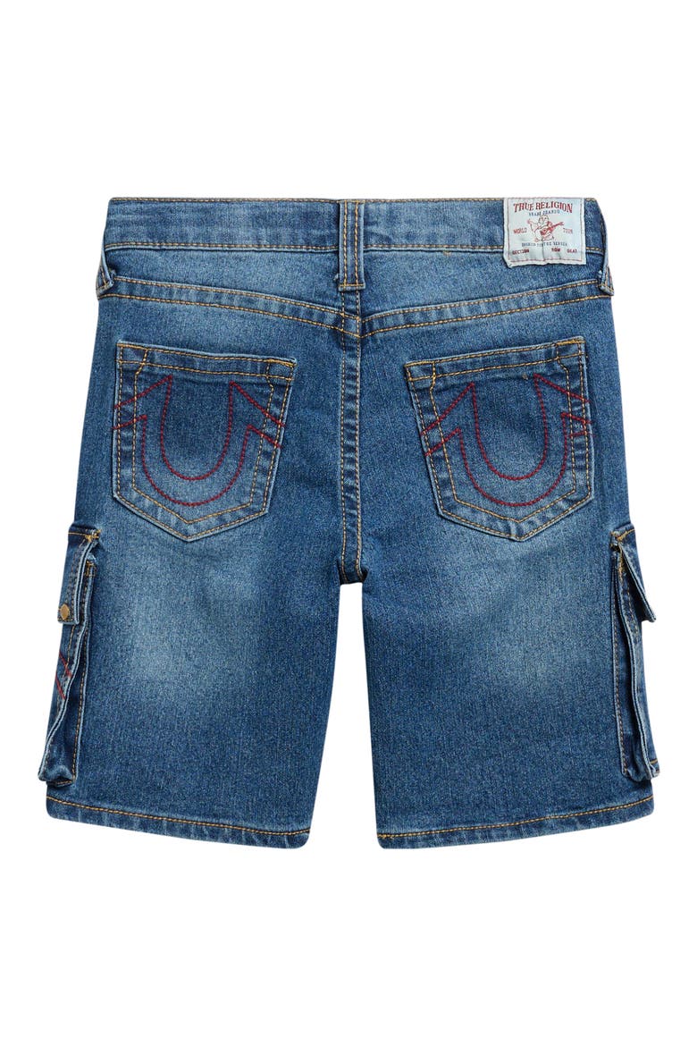 Kids' Studded Denim Cargo Shorts, Alternate, color, RIBLE