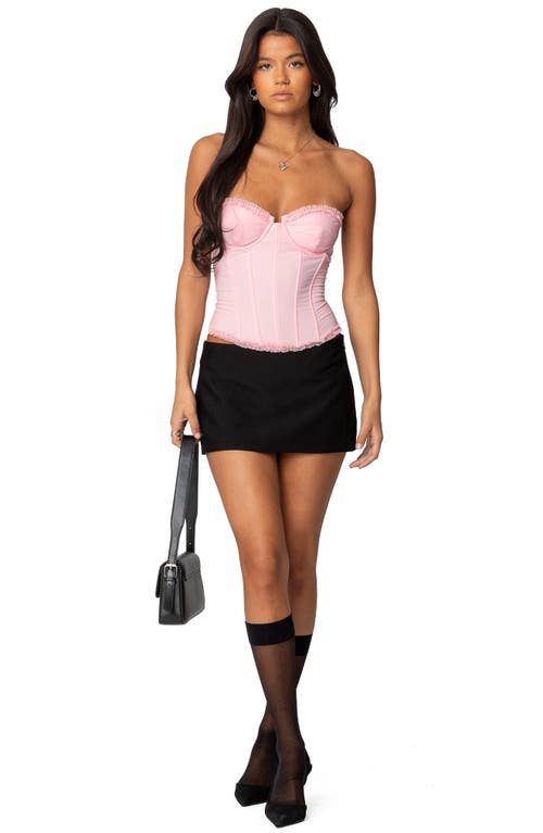 EDIKTED EDIKTED DEIRDRE LACE-UP STRAPLESS MESH CORSET TOP