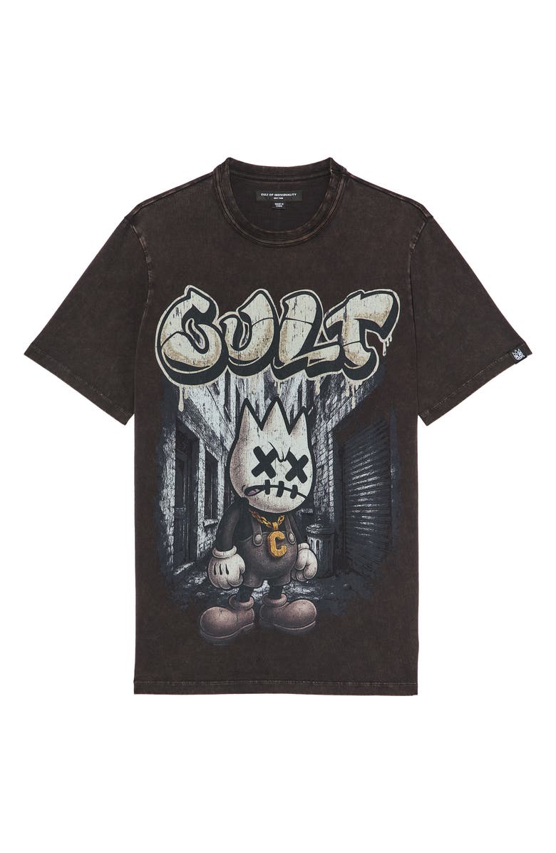 Cult of Individuality Money is the Motive Oversize Graphic T-Shirt, Alternate, color, Vintage Charcoal
