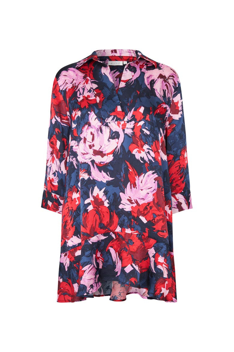 MaGalvora Tunic Top, Alternate, color, Scarlet Sage