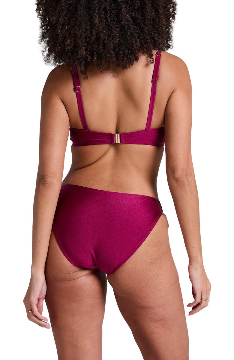 Hunkemöller Marrakech Rio Bikini Bottom, Alternate, color, Beaujolais