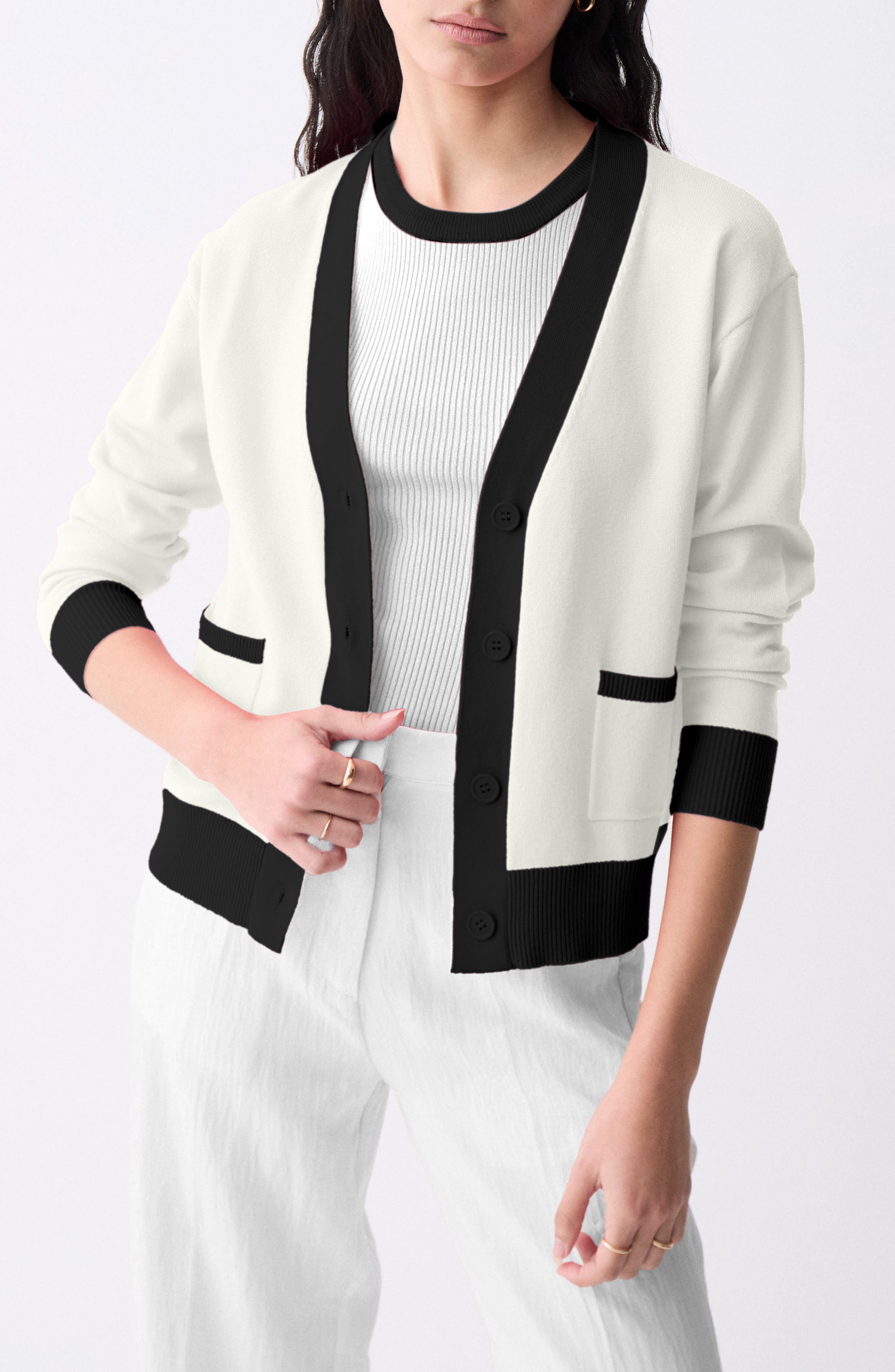Lisboa Contrast Trim Cardigan