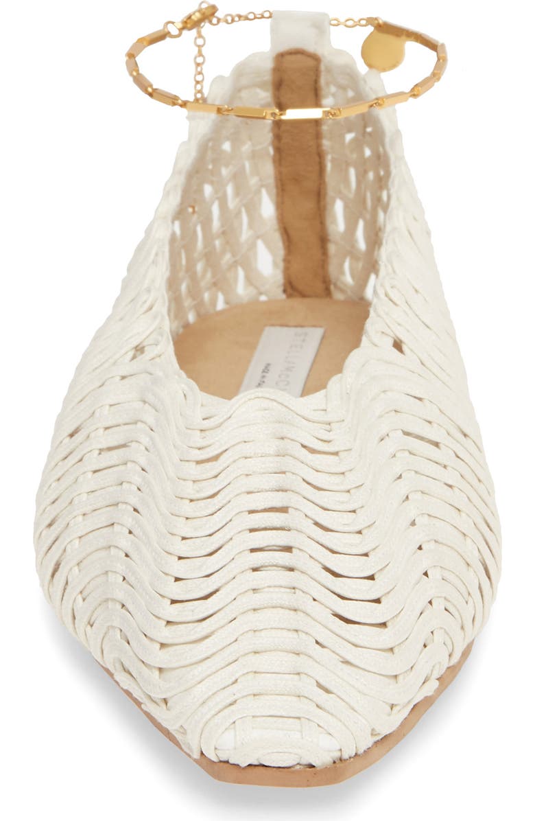 Stella McCartney Wicker Ballet Flat with Ankle Bracelet, Alternate, color,