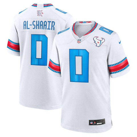 Men's Nike Azeez Al-Shaair White Houston Texans 2026 Rivalries Collection Game Jersey