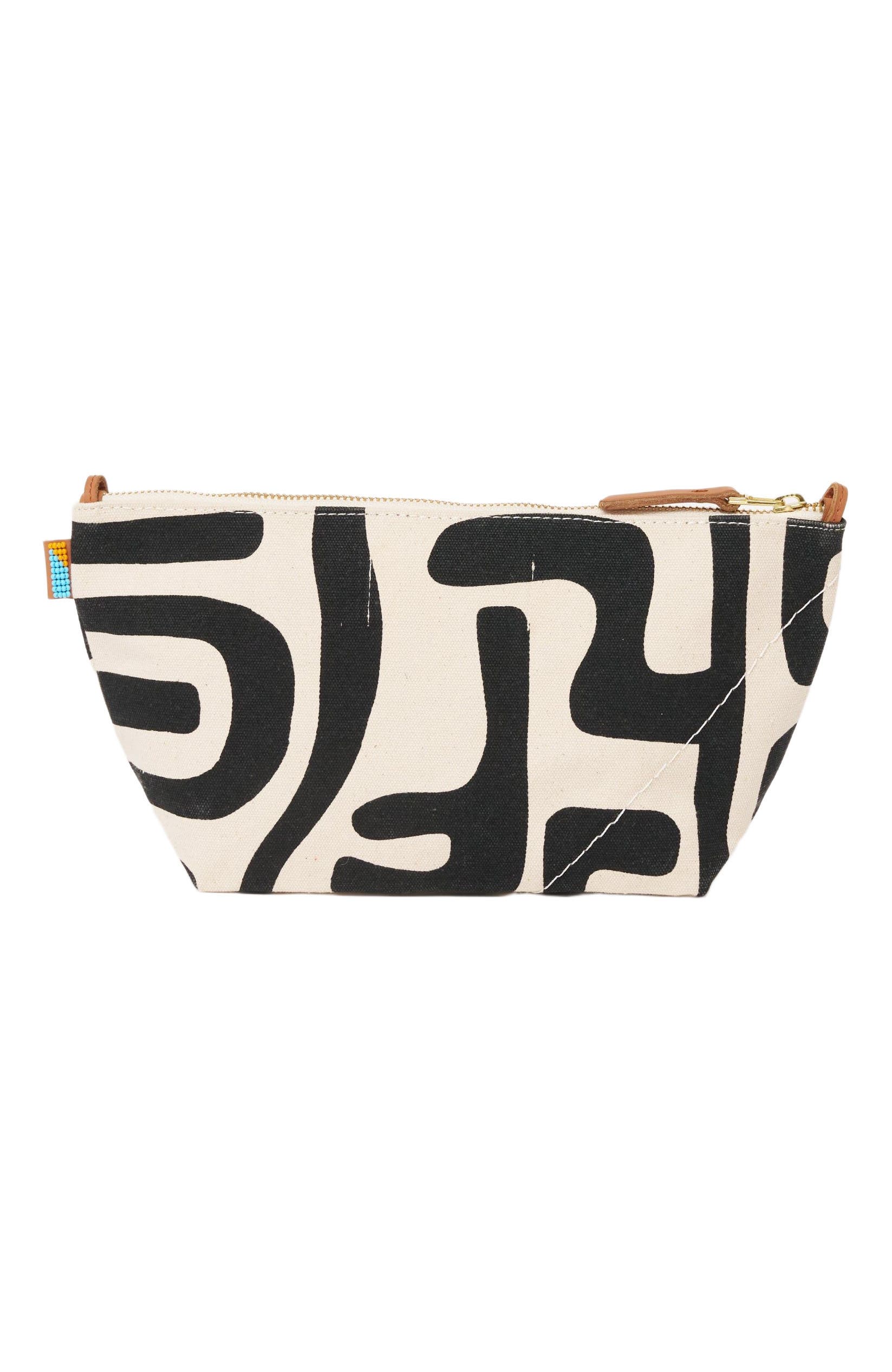 Ubuntu Life Large Convertible Pouch, Main, color, Black Kuba