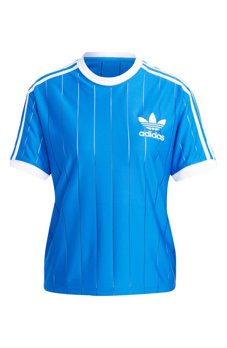 adidas Adicolor 3-Stripes Pinstripe Recycled Polyester T-Shirt, Alternate, color, 