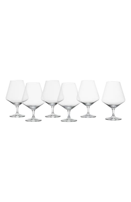 Schott Zwiesel Pure Set Of 6 Cognac Glasses In Clear