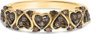 Haus of Brilliance 10K Yellow Gold Plated Silver 1/3 cttw Natural Diamond Band Ring