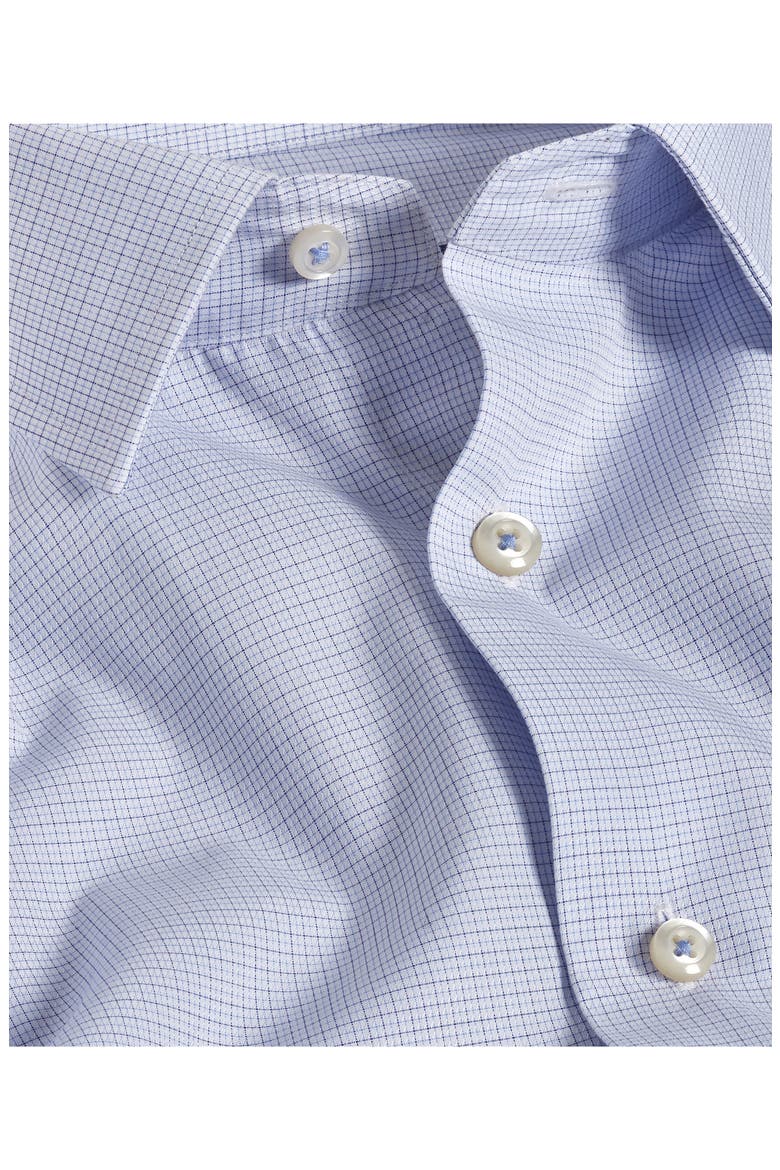 Slim Fit Microdobby Dress Shirt, Alternate, color, WHITE/ SKY