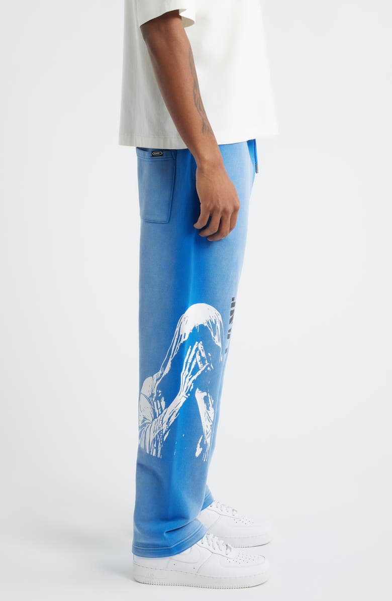 MEMORY LANE Stencil Logo Sweatpants, Alternate, color, Faded Blue