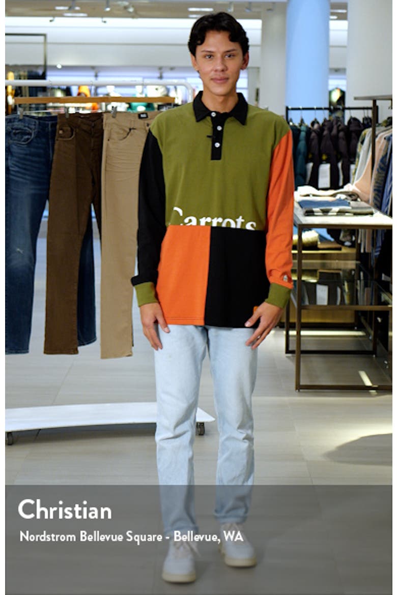CARROTS BY ANWAR CARROTS Colorblock Wordmark Logo Long Sleeve Graphic ...