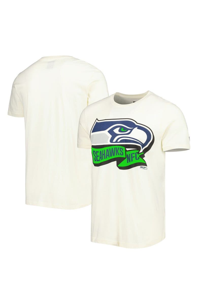 New Era Men's New Era Cream Seattle Seahawks Sideline Chrome T-Shirt, Main, color, Cream