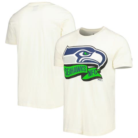 Men's New Era Cream Seattle Seahawks Sideline Chrome T-Shirt