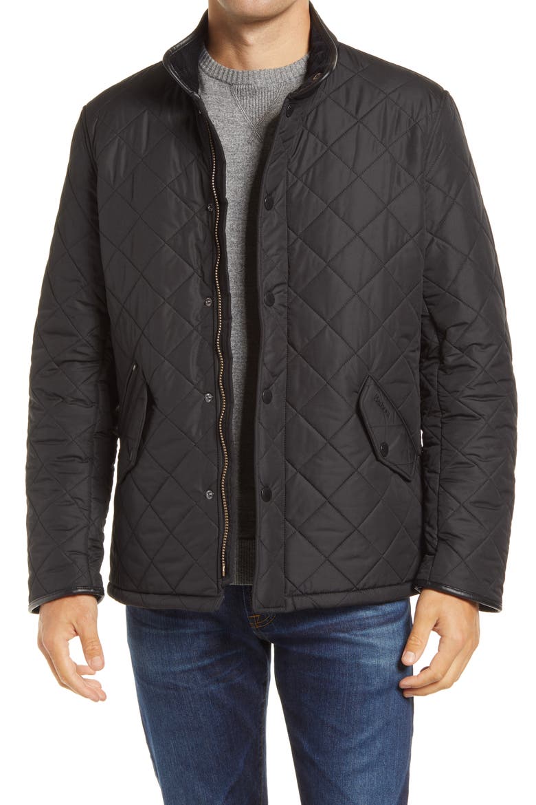 Powell Diamond Quilted Jacket, Main, color, BLACK
