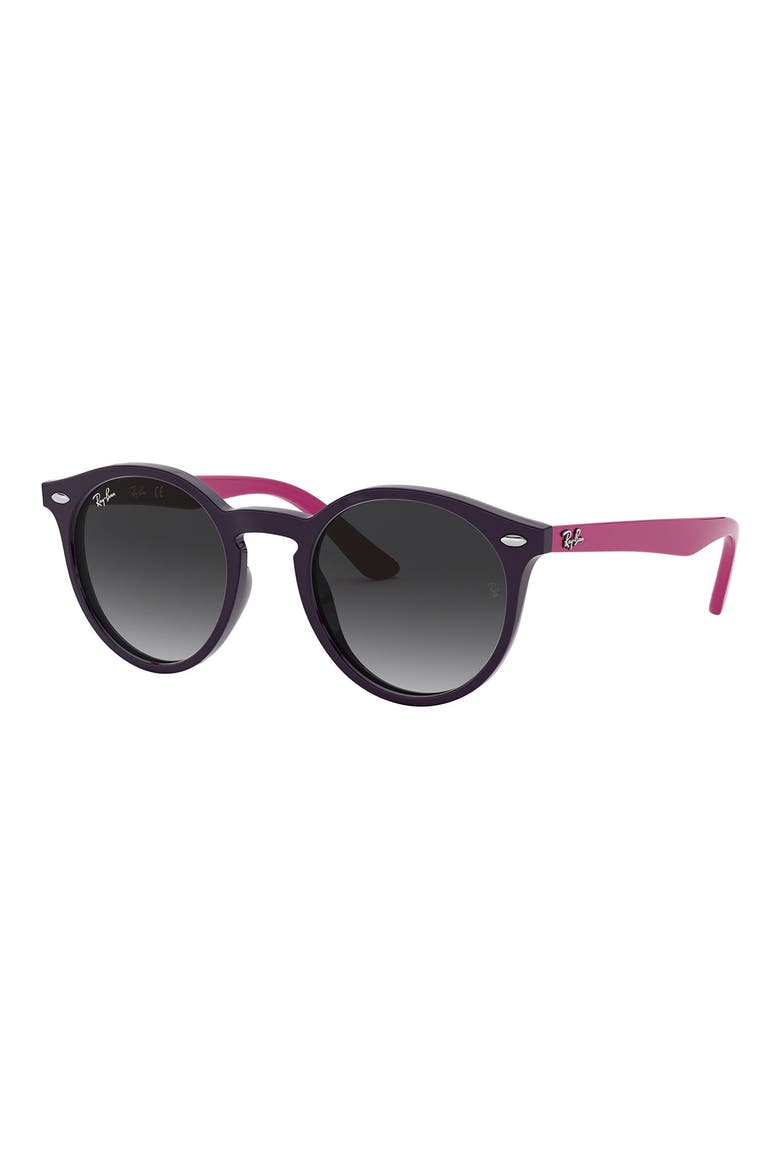 Junior 44mm Round Sunglasses, Alternate, color, GRY GRAD