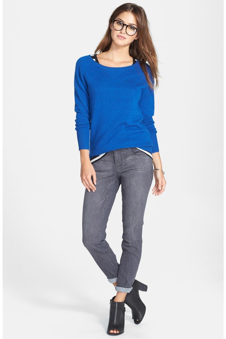 Solid Cashmere Sweater, Alternate, color, NAVY LIMOGES