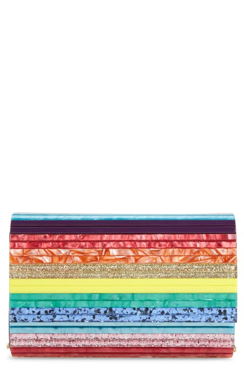Stripe Envelope Clutch