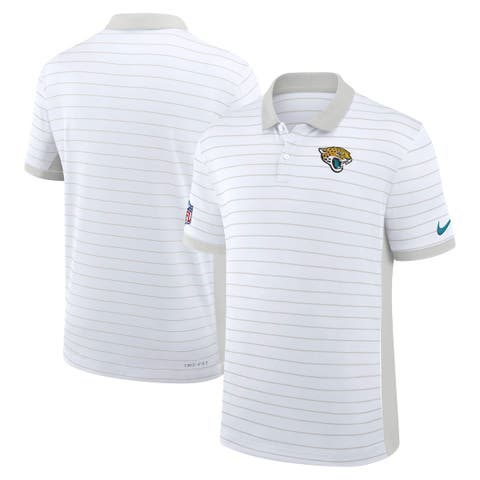 Men's Nike White Jacksonville Jaguars Sideline Victory Stripe Dri-FIT Polo