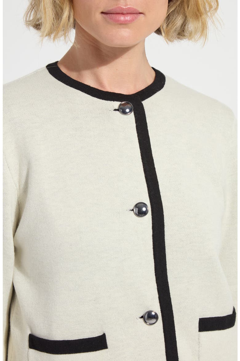 Amal Sweater Jacket, Alternate, color, CHALK