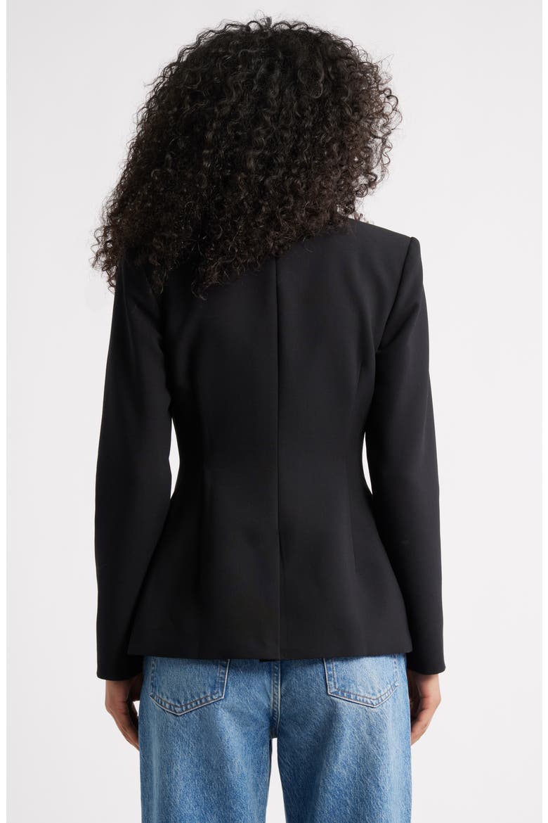 The Icon Fitted Single Breasted Blazer, Alternate, color, BLACK