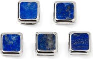 Cufflinks, Inc. Men's Set of 5 JFK Sterling Silver & Lapis Shirt Studs
