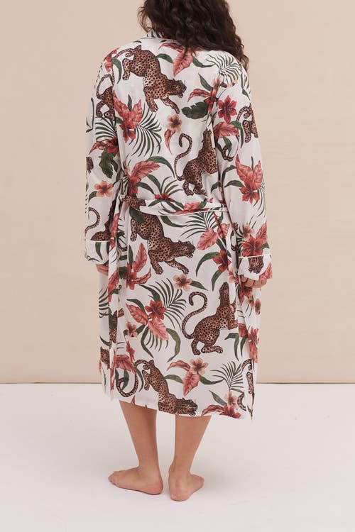 Desmond & Dempsey Quilted Robe In Multi