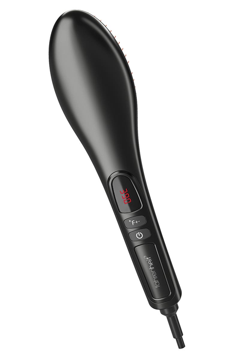 CORTEX BEAUTY Digital Hot Straightener Brush, Main, color, Black