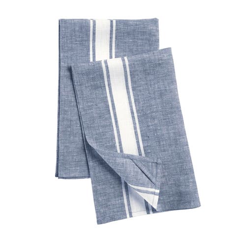 Linen Kitchen Towels - Country Stripe
