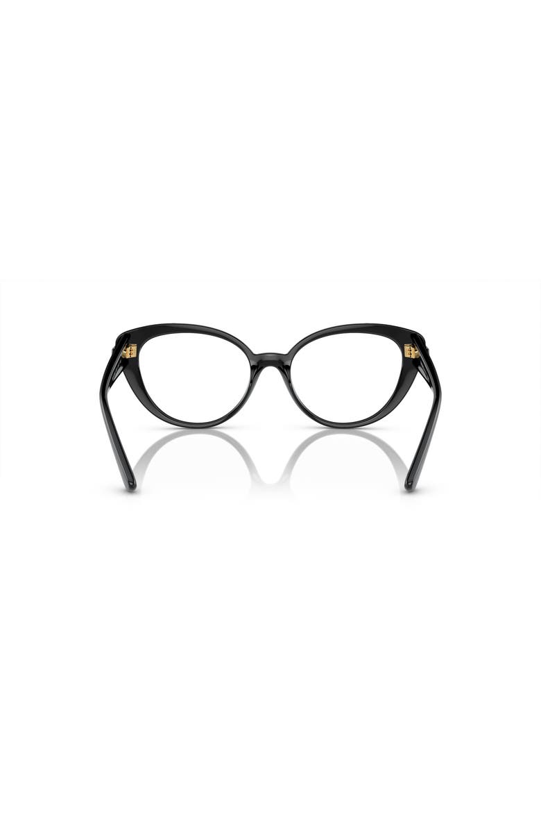 Versace 53mm Oval optical glasses, Alternate, color, Black