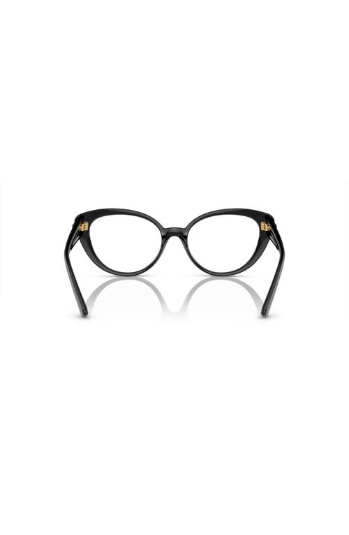 Versace 53mm Oval Optical Glasses In Black