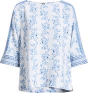 Anne Klein Mix Floral Print Top
