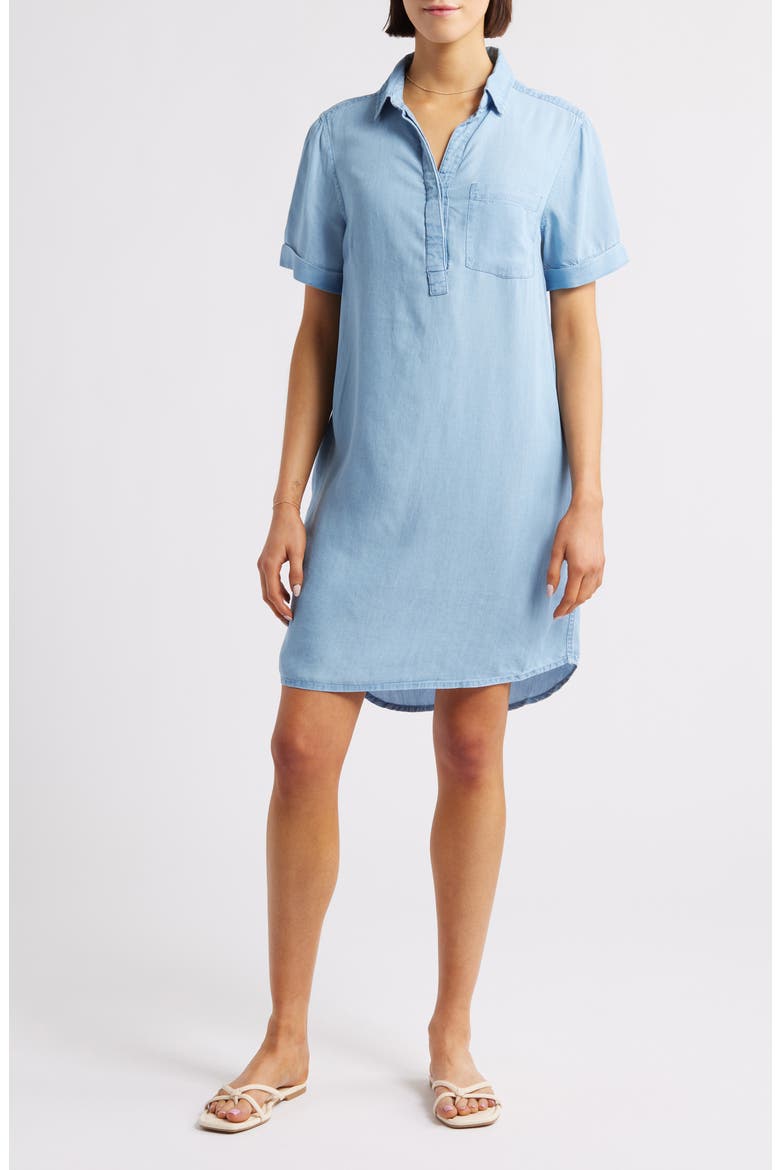 beachlunchlounge denim dress Lizzy Short Sleeve Denim Dress (Women)