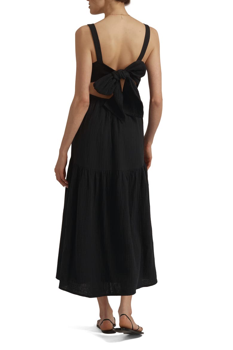 The Go-To Cotton Dress, Alternate, color, BLACK
