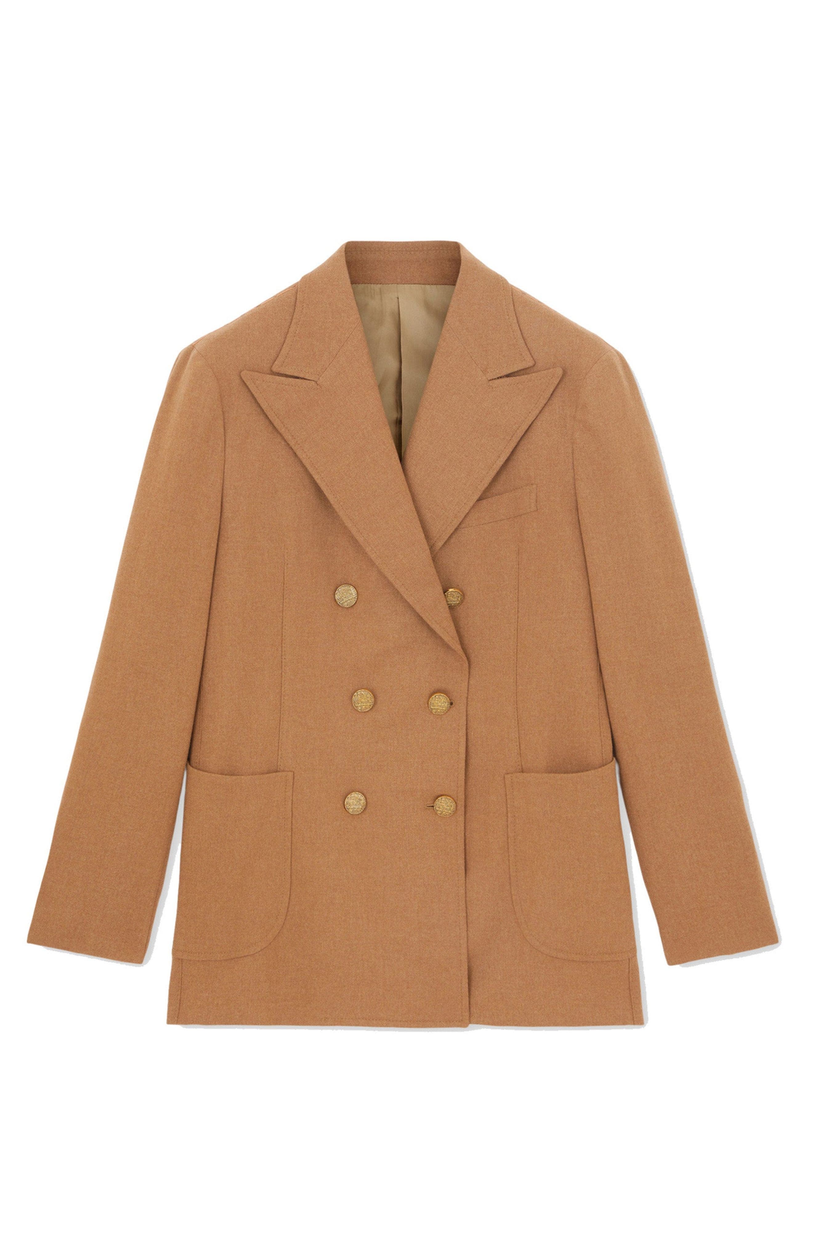 Bobbie Classic Double-Breasted Flannel Jacket