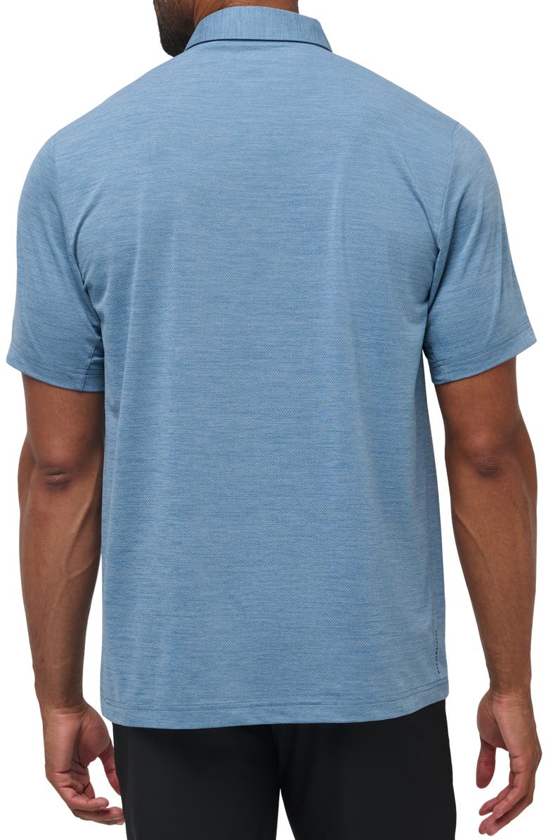 TravisMathew Heater Pro Performance Golf Polo, Alternate, color, Heather Copen Blue