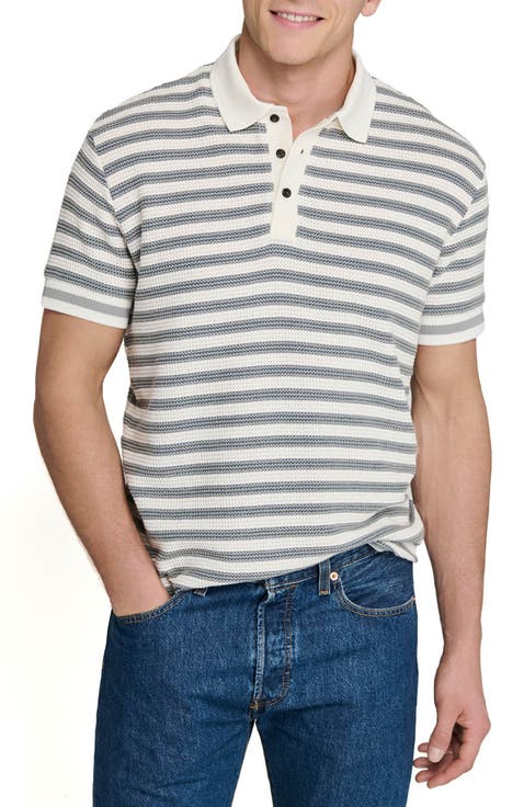 Slim Fit Short Sleeve Stripe Polo
