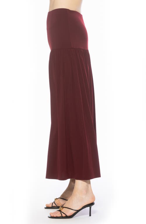 Alexia Admor Aven Drop Waist Maxi Skirt In Burgundy