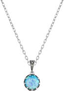 Spero London Round Opal High Quality Sterling Silver Pendant Necklace