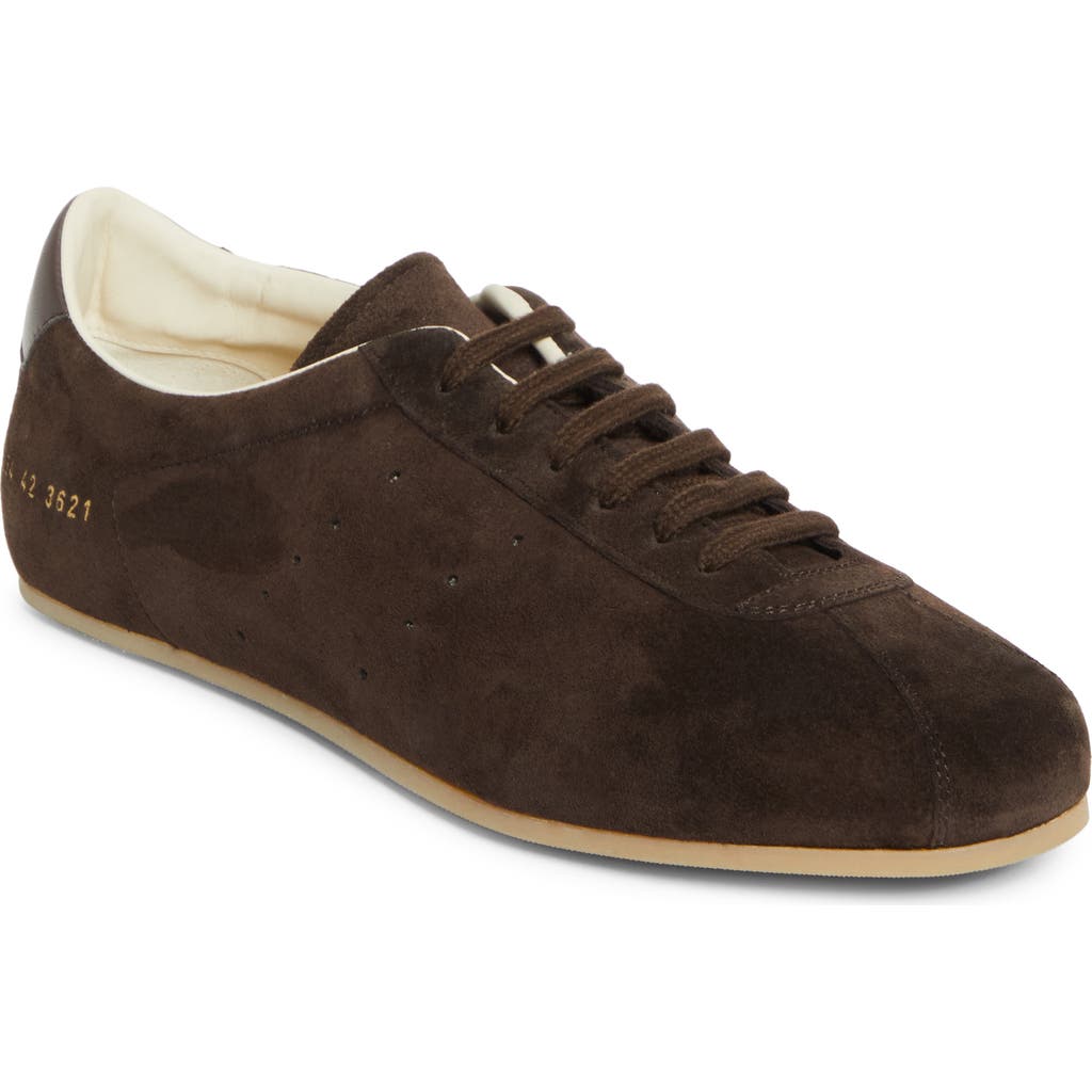 Common Projects Suede Low-profile Driving Sneakers In Brown