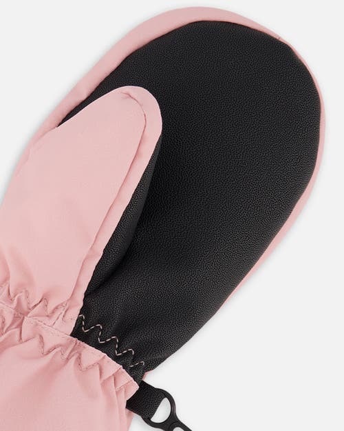 Deux Par Deux Baby Girl Winter Mittens Play In Pink