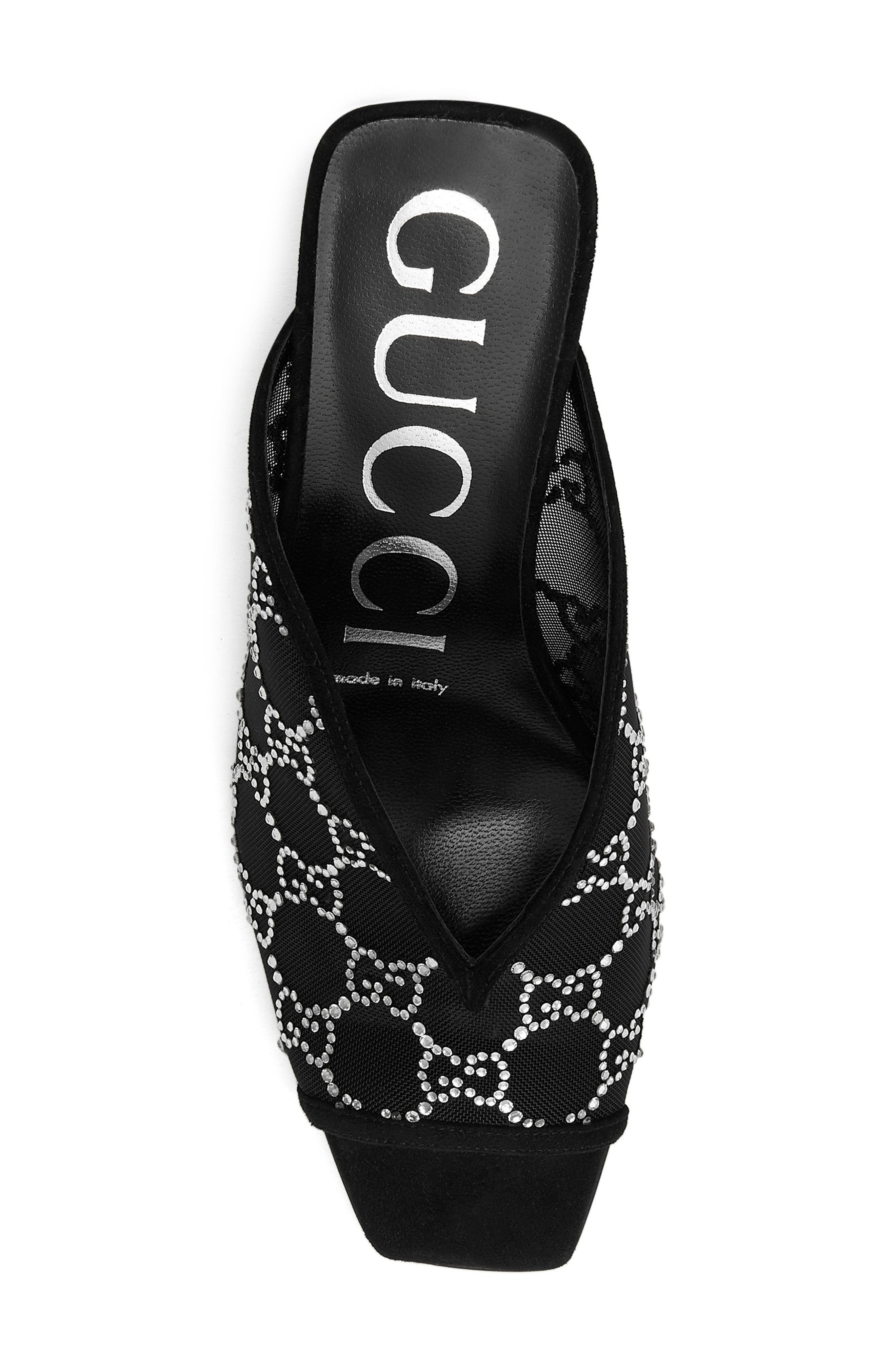 Gucci Tom GG Crystal Mesh Slide Sandal, Alternate, color, 