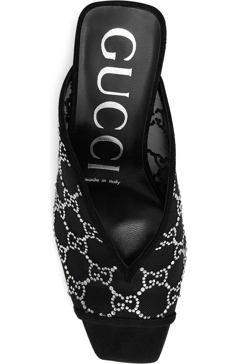 Gucci Tom GG Crystal Mesh Slide Sandal, Alternate, color,