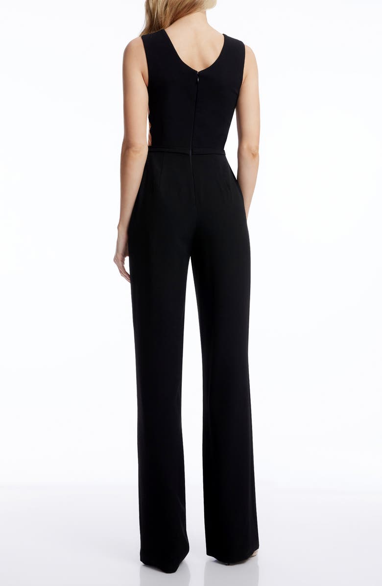 Dress the Population Katrina Plunge Neck Sleeveless Jumpsuit, Alternate, color, Black