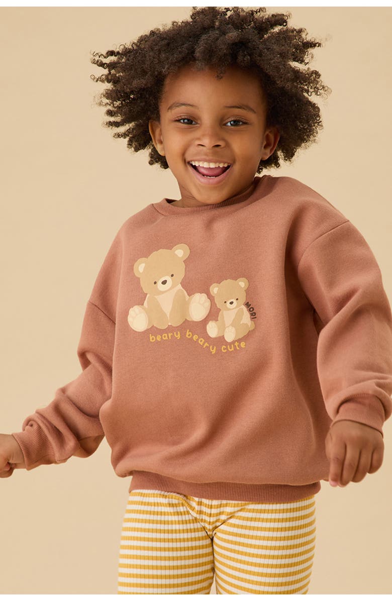 MORI Teddy Bear Oversized Sweatshirt, Alternate, color, Mocha Mousse