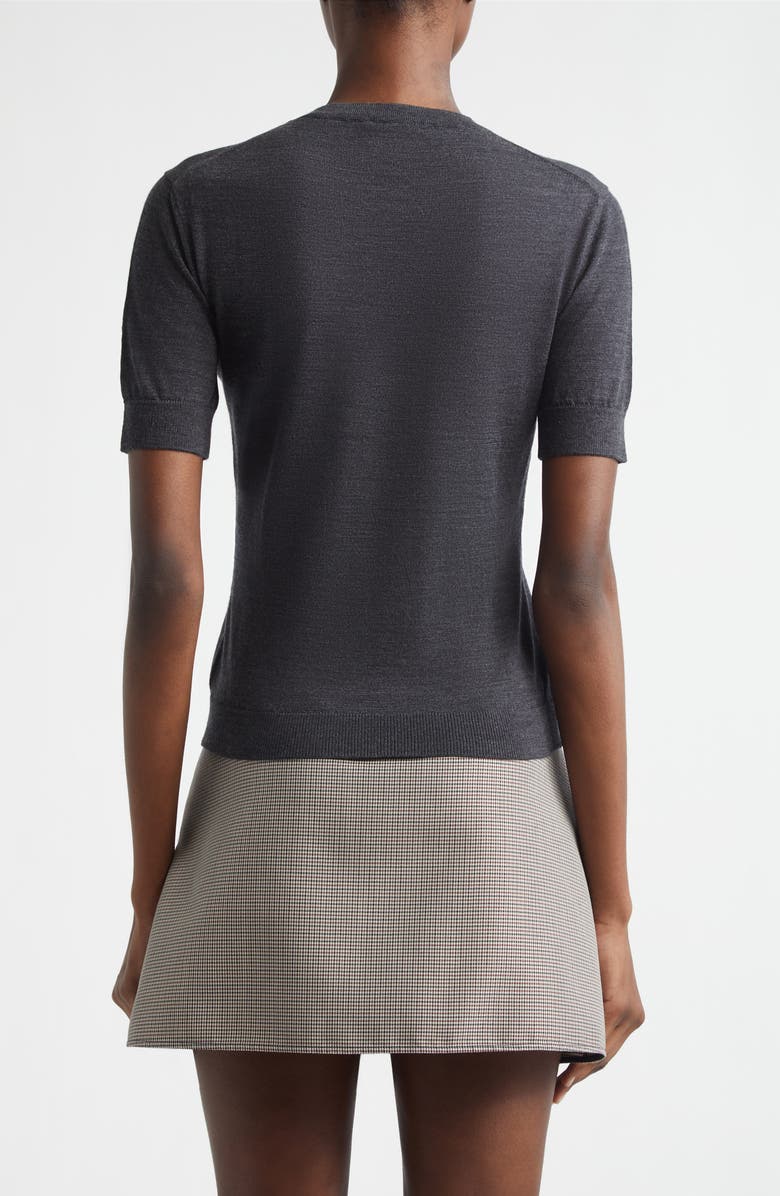 Courrèges AC Logo Merino Wool Sweater, Alternate, color, Carbon